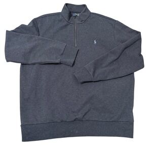 Polo Ralph Lauren Men's XL Dark Blue Quarter Zip Pullover Sweatshirt